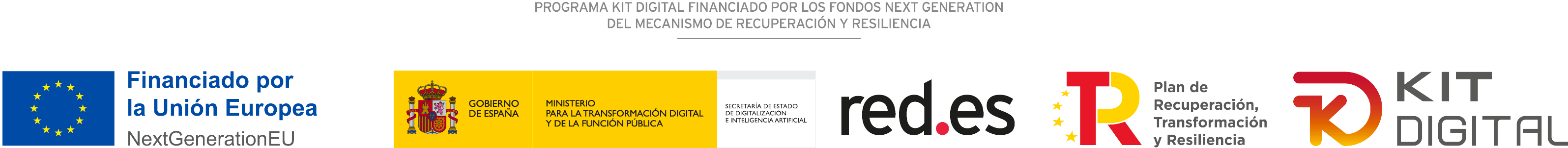 Sellos oficiales Kit Digital - Financiado por la Unión Europea - Agente digitalizador